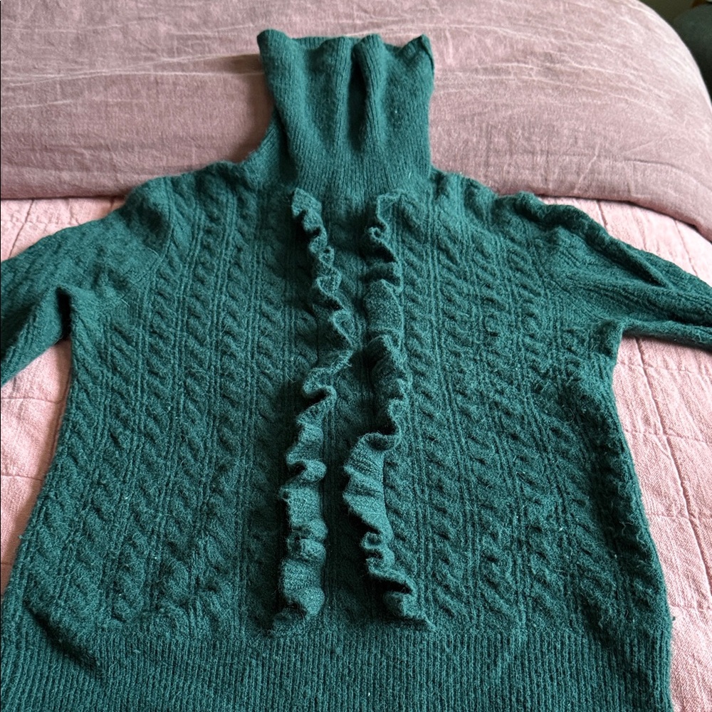 J. Crew Teal Cowl Neck Sweater
